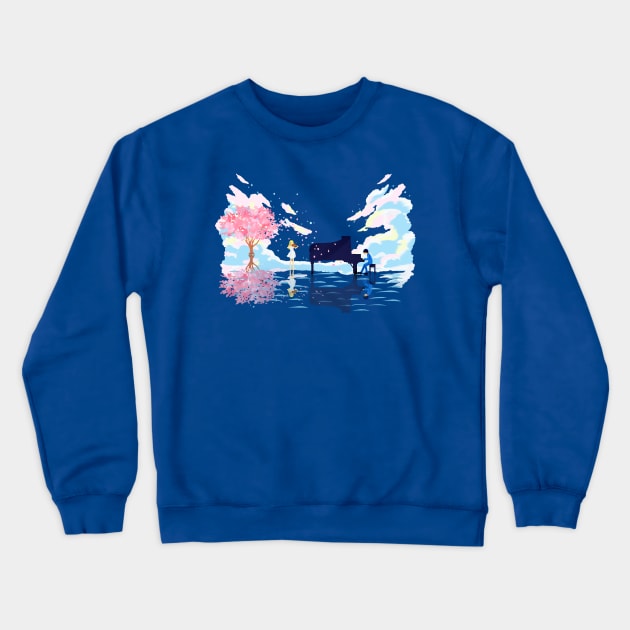 Your Lie In April Crewneck Sweatshirt by MariDesigns